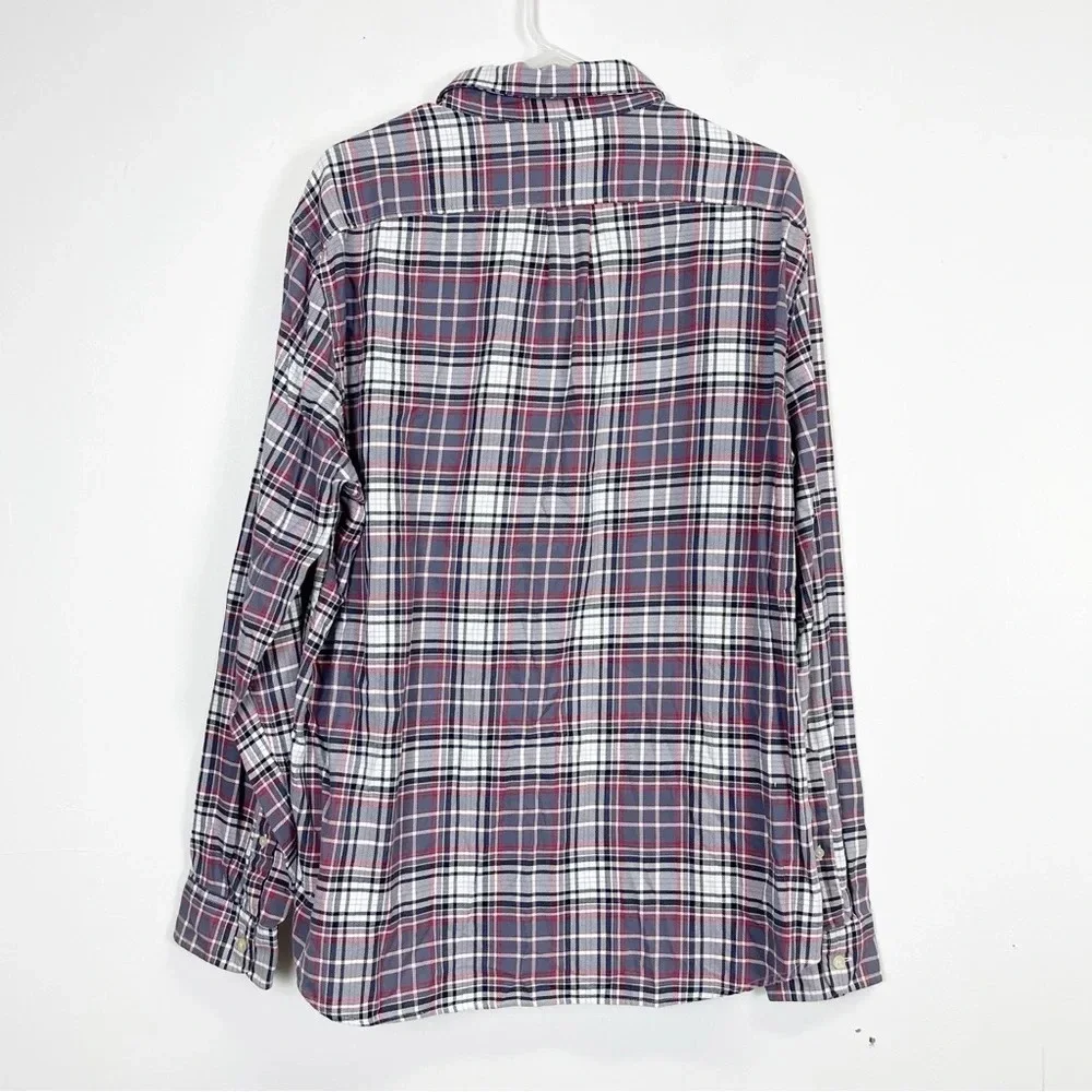 J Crew Shirt Mens XL Multicolor Plaid Long Sleeve Button Down Cotton